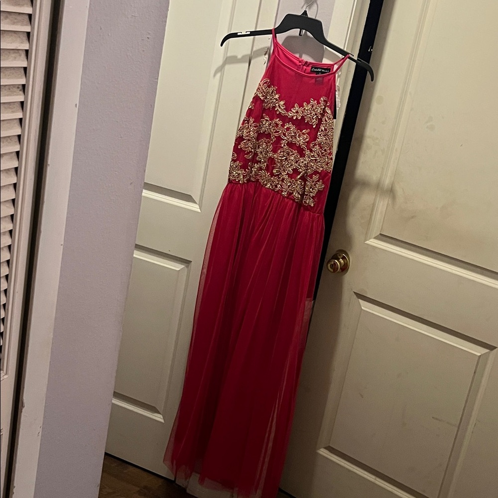 Candie's Pink Dress with Gold Accents